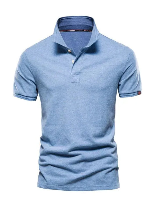 Men's Plain Casual Short-Sleeved Polo Shirt - Polo Shirt - LeStyleParfait