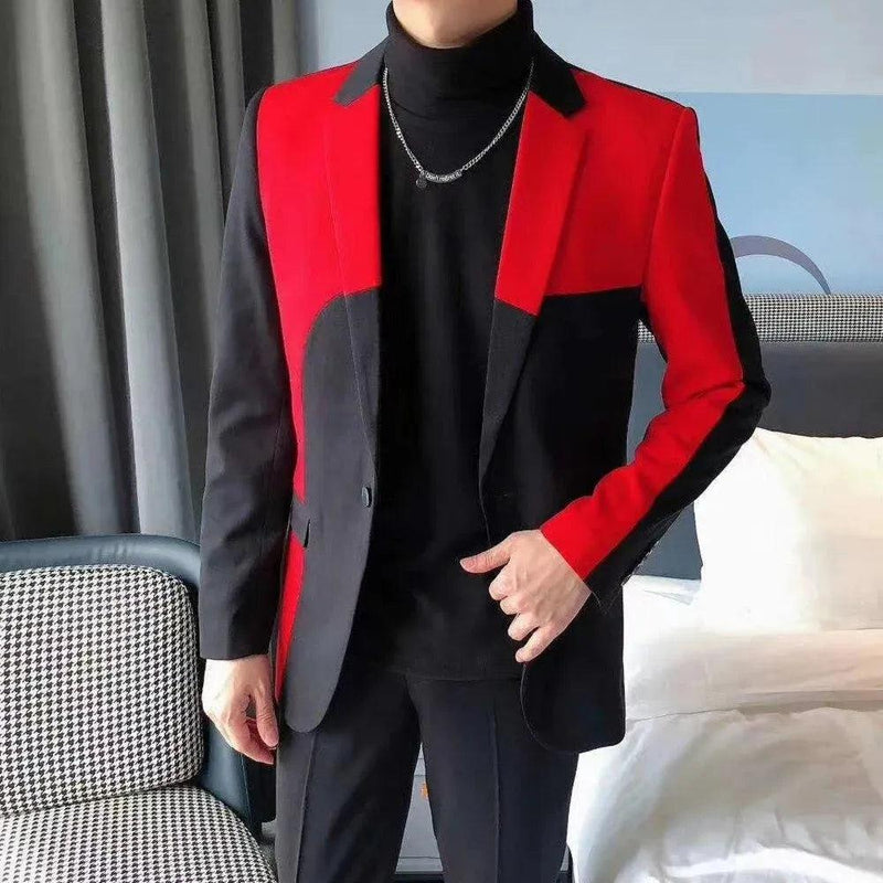 Men’s Patchwork Suits-LeStyleParfait