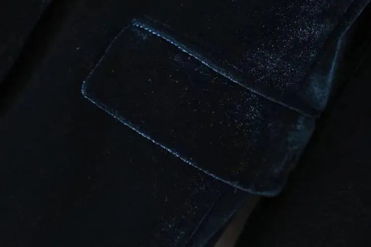 1-Button Velvet Blazer Women - Suit Jacket - Velvet Blazer - LeStyleParfait