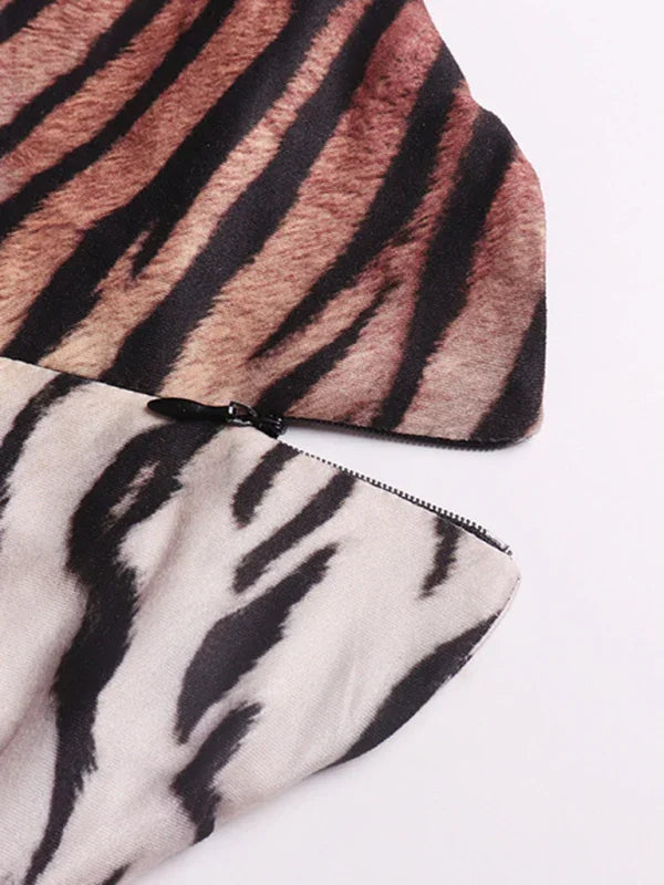 Chic Animal Print Bodycon Midi Dress