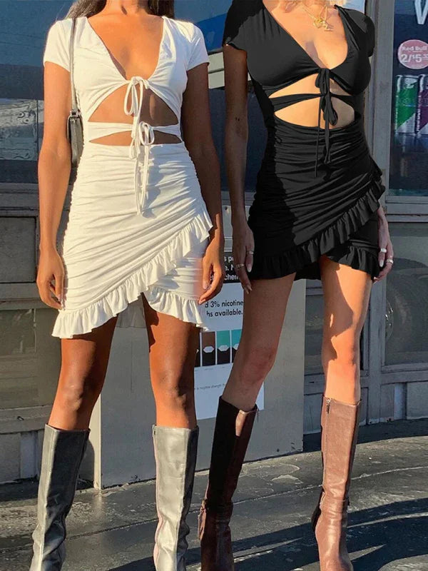 Chic Ruched Bodycon Mini Dress