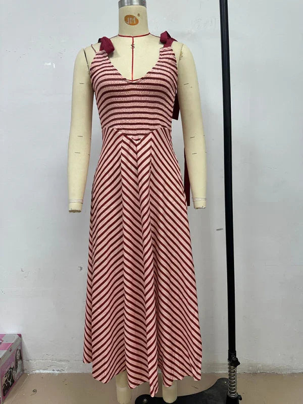 Chic Strappy Backless Midi Dress