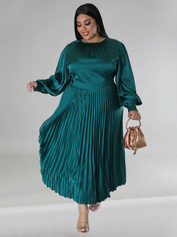 Elegant Pleated Midi Dress