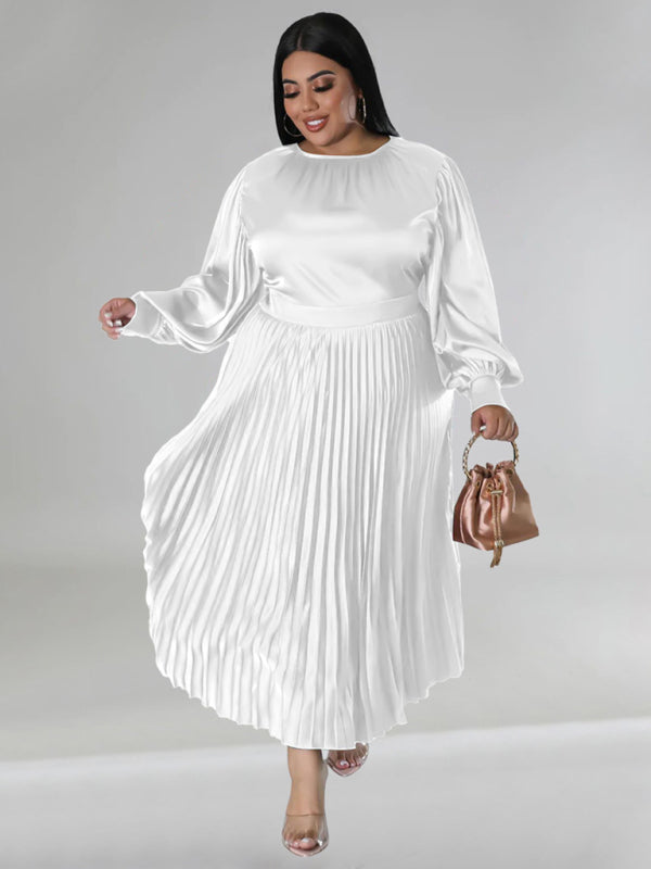 Elegant Pleated Midi Dress