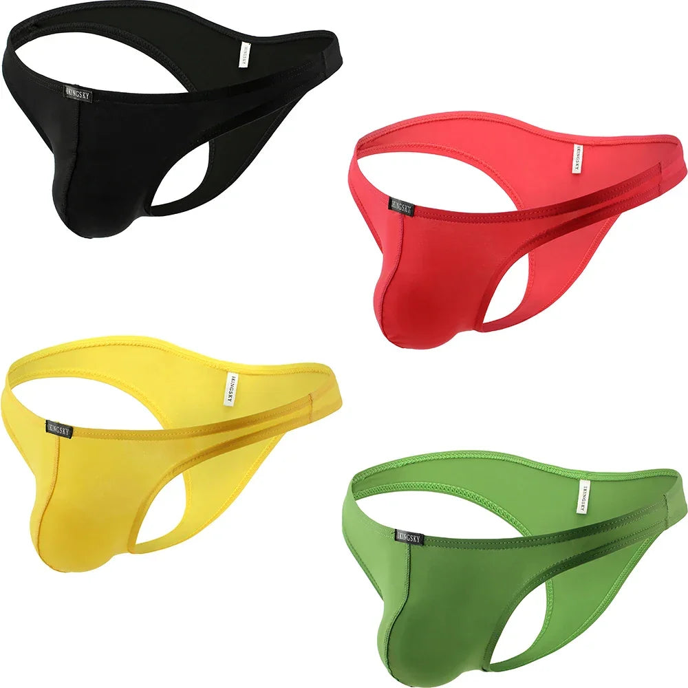 Sous-vêtements brésiliens sexy pour hommes, pochette souple, bikini sous-vêtements demi-dos couvrant