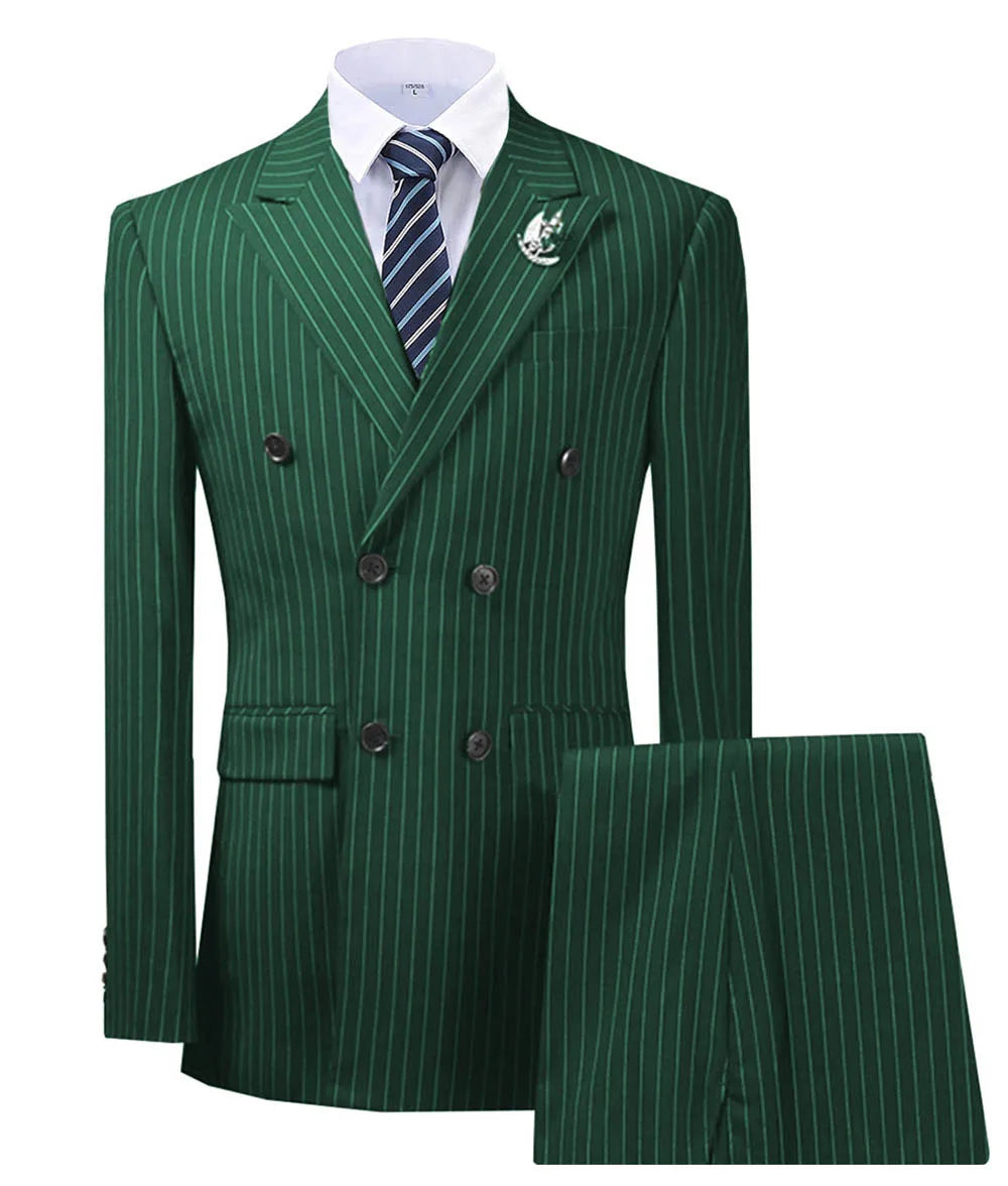 Olive Green Men's 2 Piece Slim Fit Suit