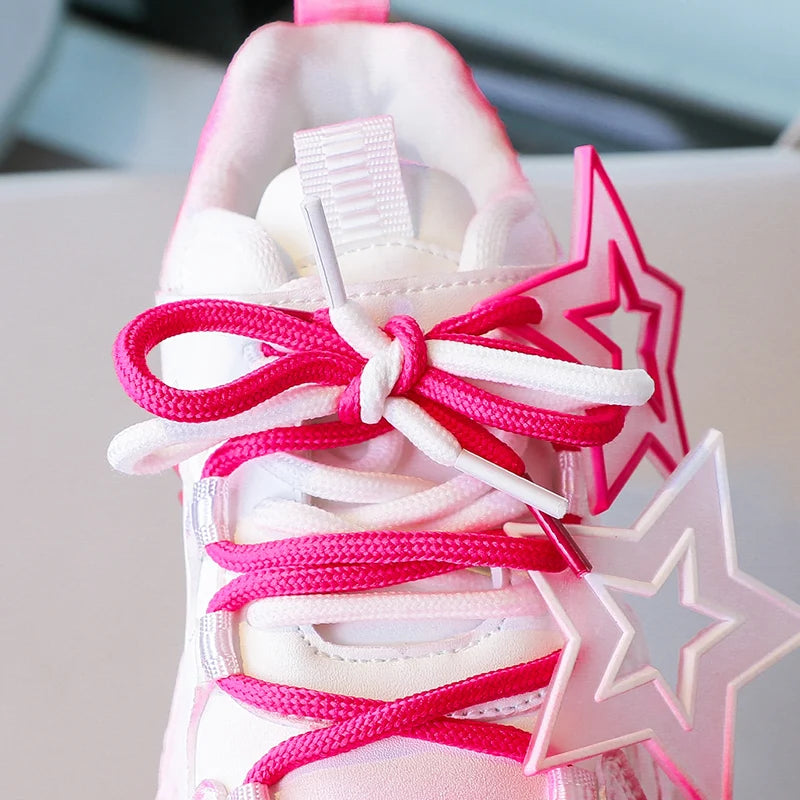 Kids' Sneakers - Chunky Kids Sneakers - Lace-Up Spring-Autumn Shoes