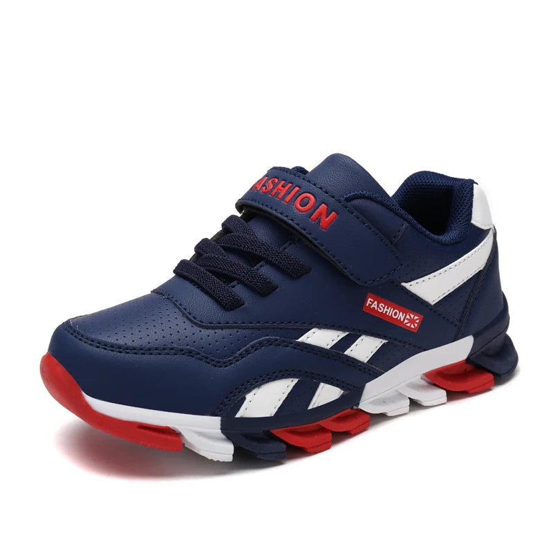 Kids' Sneakers - Low-Top Kids Sneakers - Hook-Loop Velcro Lace-Up All-Season Shoes