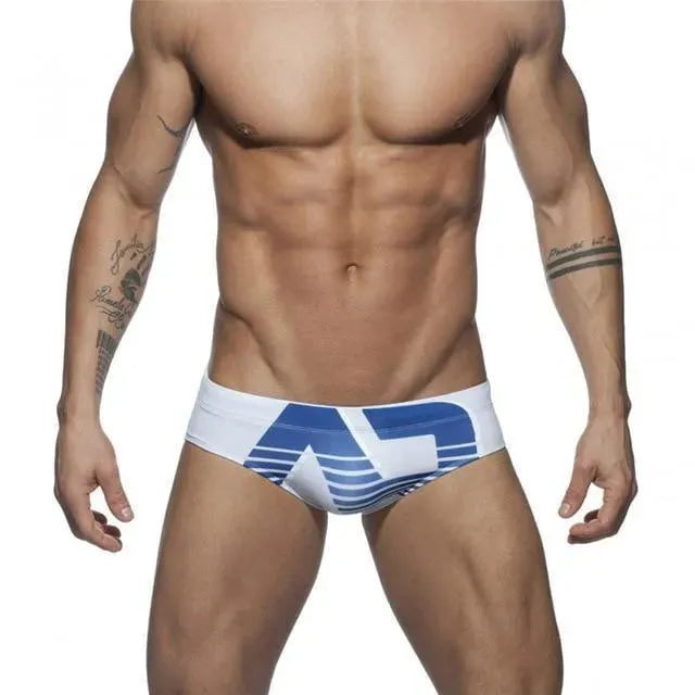 Men Abstract Sporty Swim Briefs