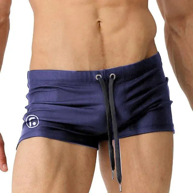 Men Blue Sporty Swim Shorts