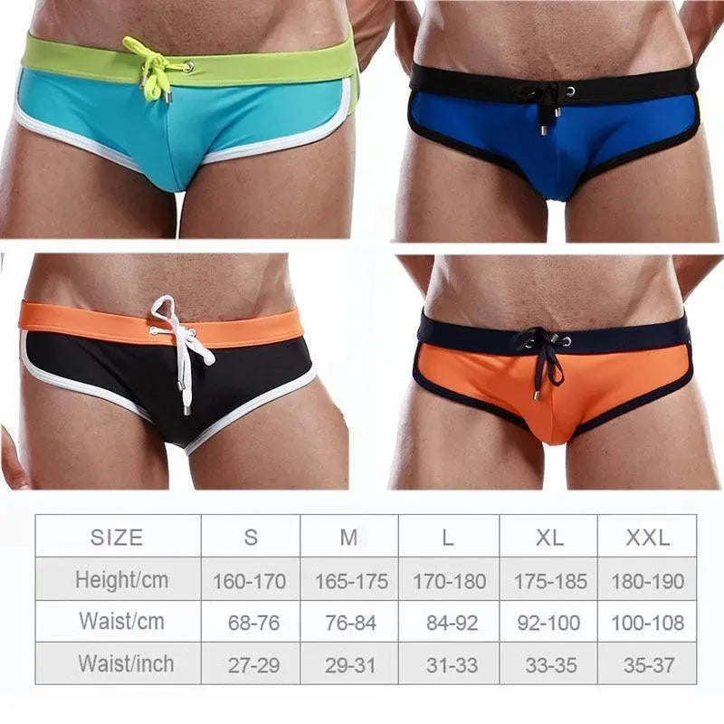 Men Colorblock Swim Briefs