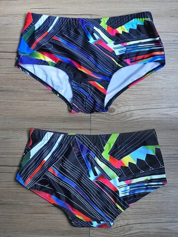 Men Geometric Swim Briefs fashion image