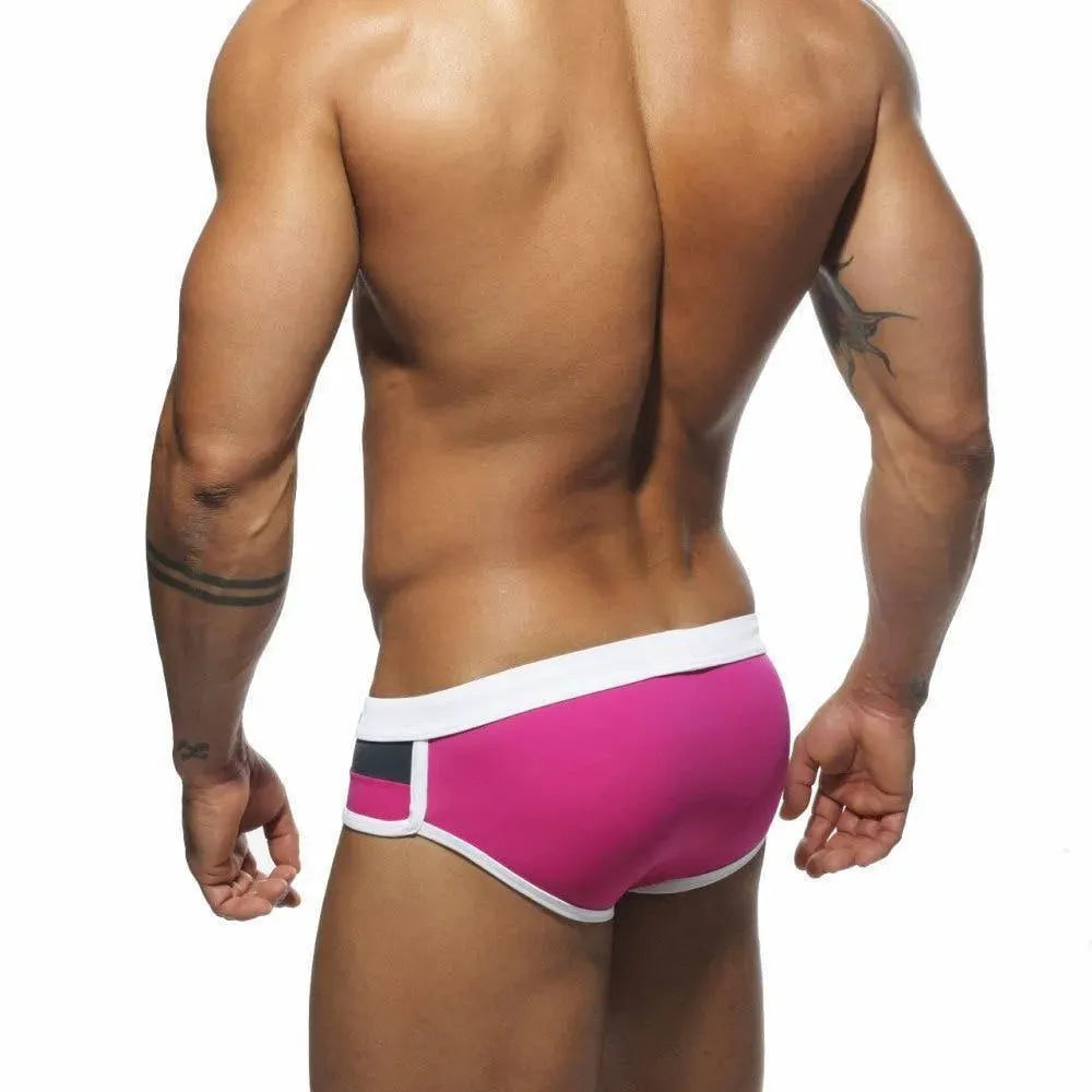 Men Geometric Swim Briefs