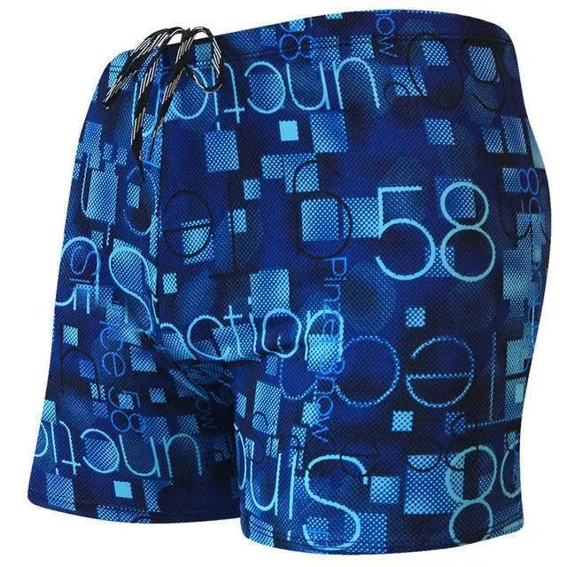 Men Multicolor Abstract Swim Shorts