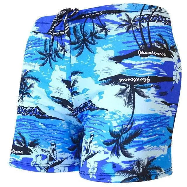 Men Multicolor Abstract Swim Shorts