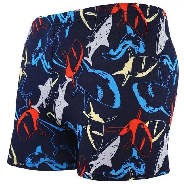 Men Multicolor Abstract Swim Shorts