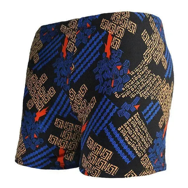 Men Multicolor Abstract Swim Shorts