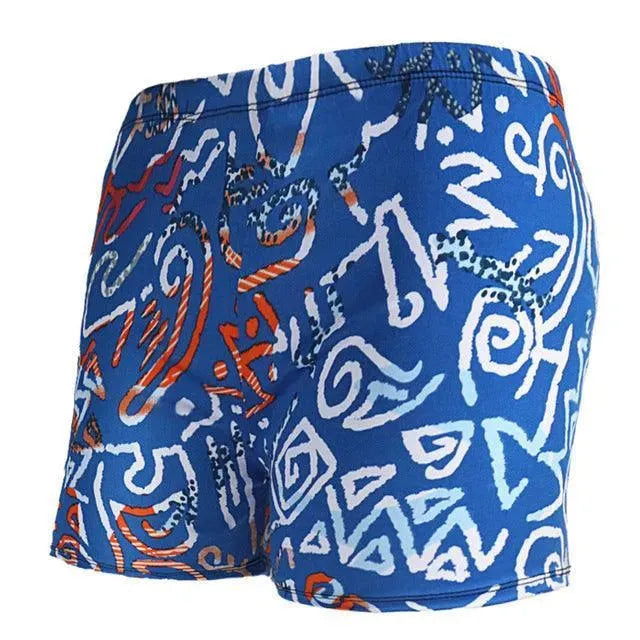 Men Multicolor Abstract Swim Shorts