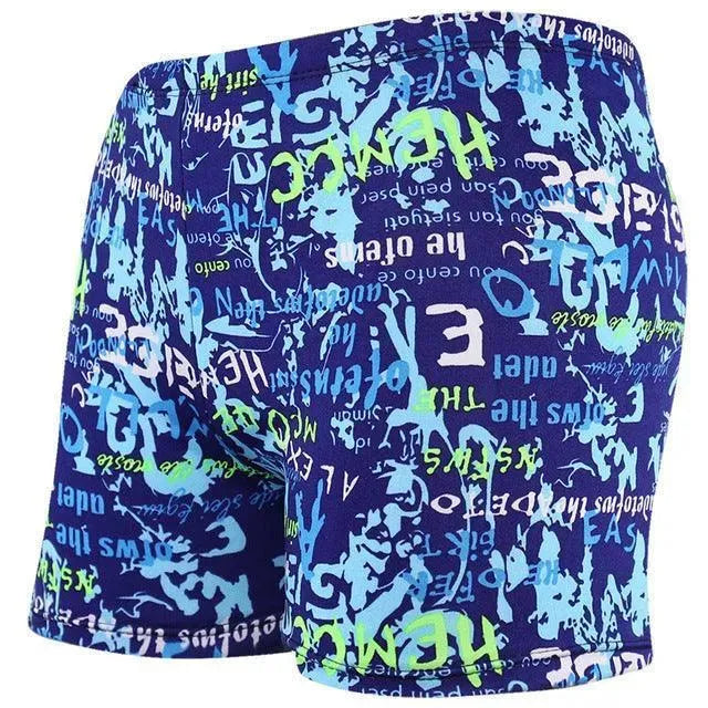 Men Multicolor Abstract Swim Shorts