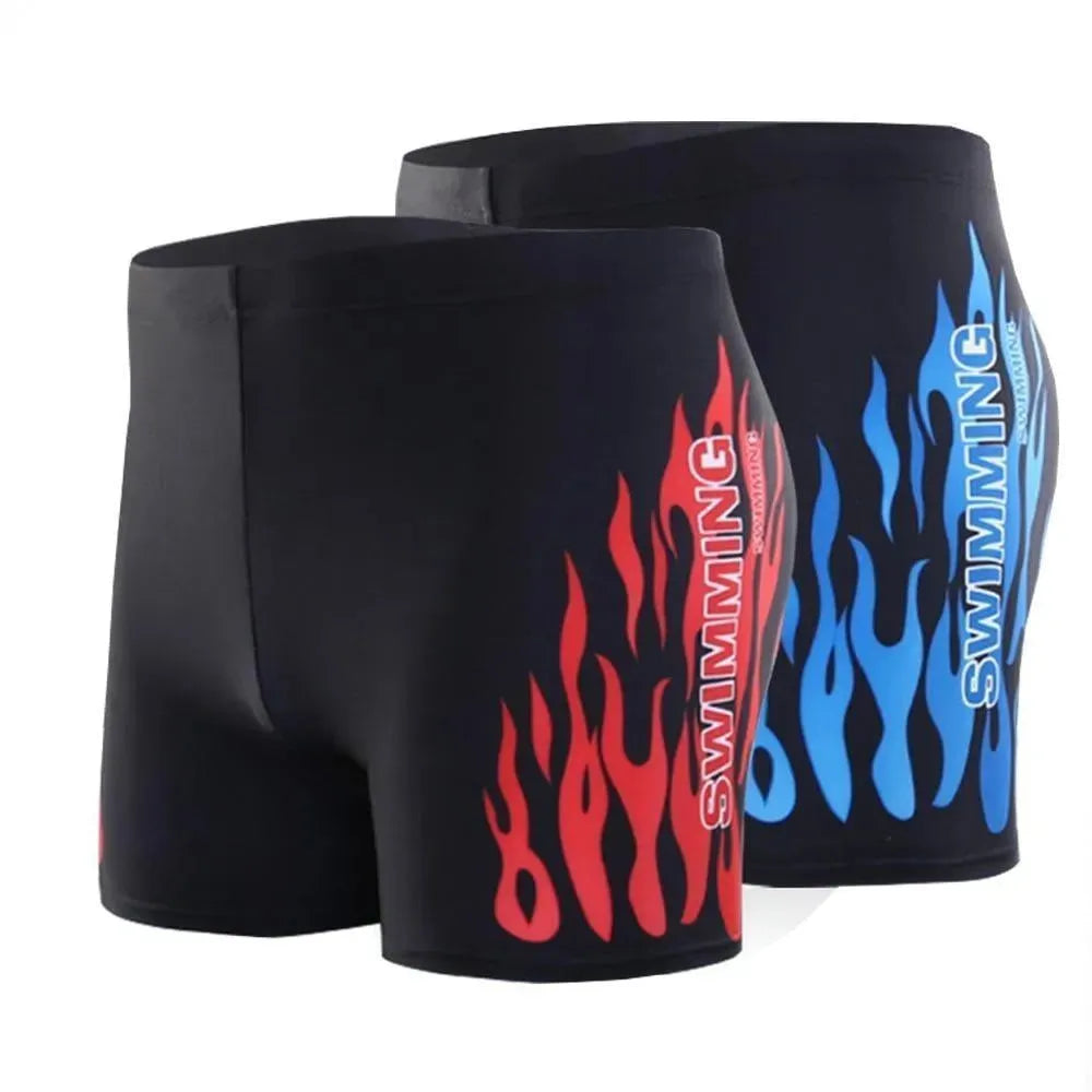 Men Multicolor Abstract Swim Shorts