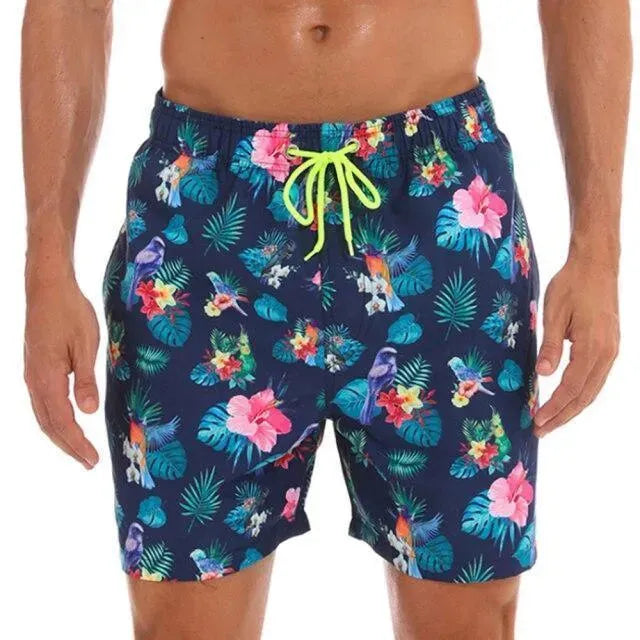 Men Striped Swim Shorts