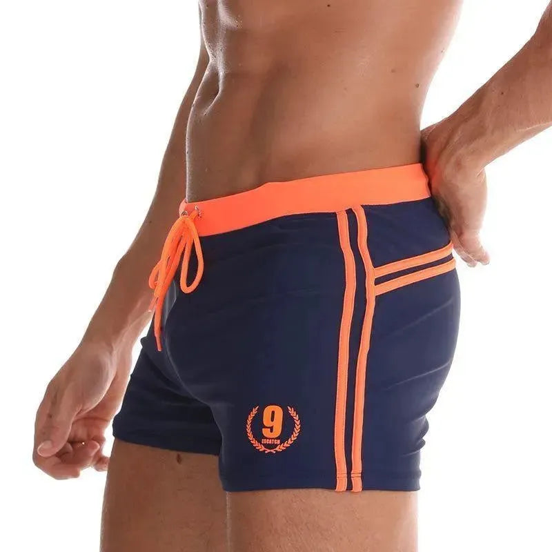 Men Striped Swim Shorts