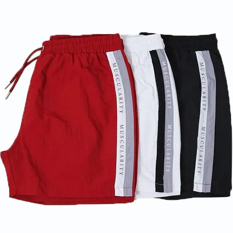 Men Striped Swim Shorts