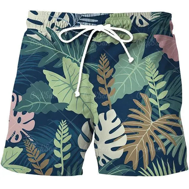 Men Tropical Board Shorts