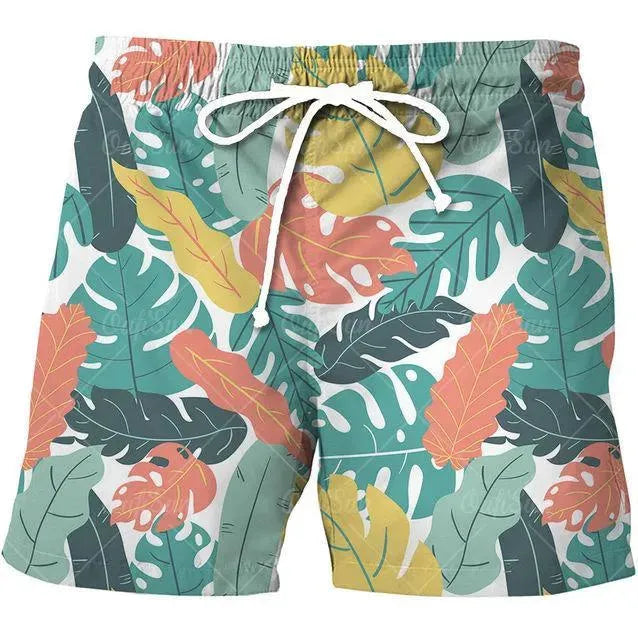 Men Tropical Board Shorts