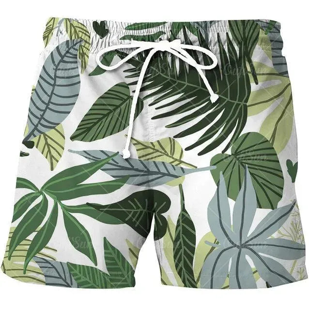 Men Tropical Board Shorts