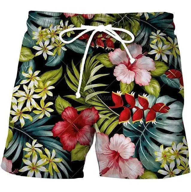 Men Tropical Board Shorts