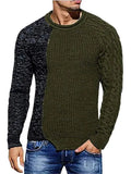Men’s Colorblock Crew-Neck Pullover Sweater – Knit