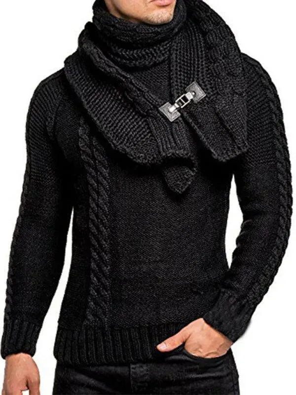 Men’s Crew-Neck Knit Pullover Sweater – Classic
