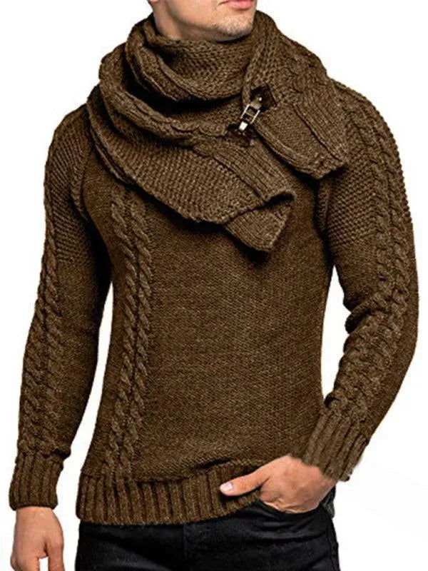 Men’s Crew-Neck Knit Pullover Sweater – Classic