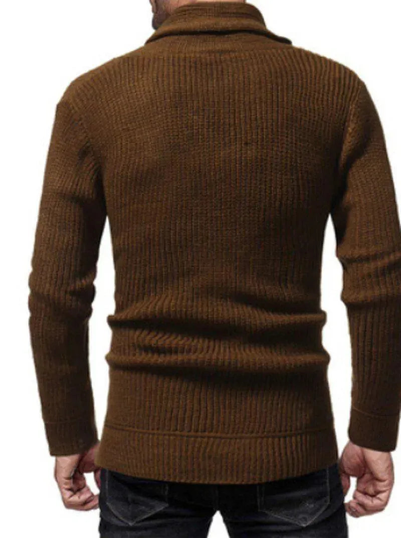 Men’s Drawstring Turtleneck Pullover Sweater