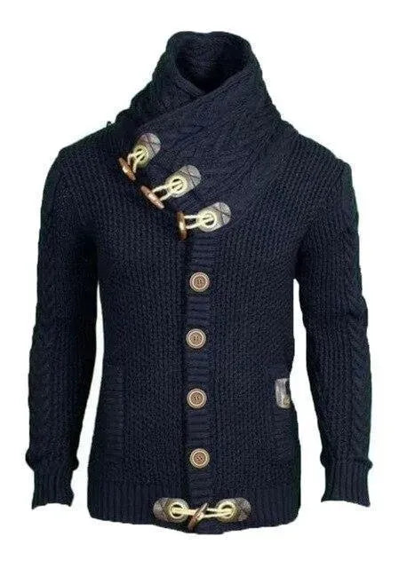 Men’s Elegant V-Neck Cardigan Sweater