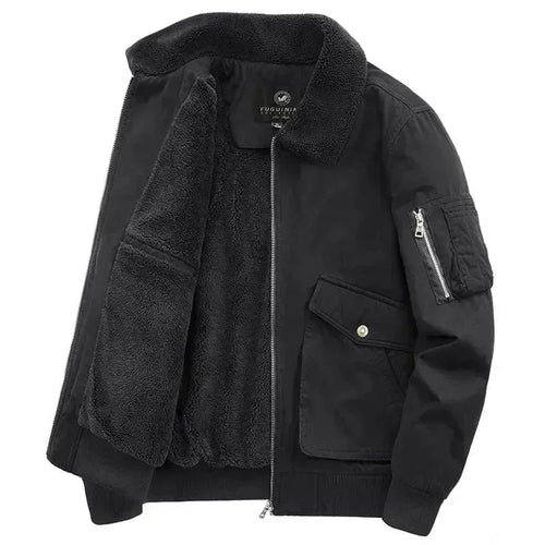 Men’s Fleece Bomber Jacket Warm Style