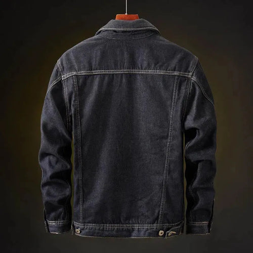 Men’s Fleece Denim Jacket Winter Style