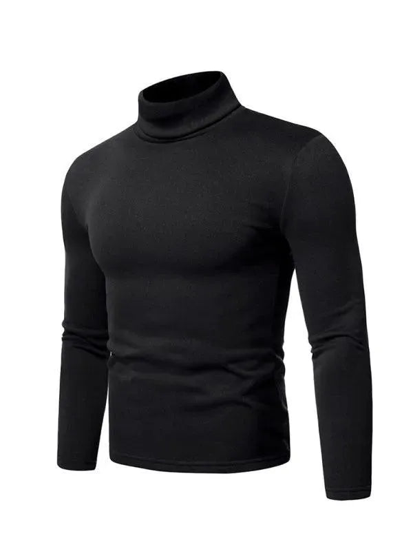 Men’s Fleece Turtleneck Pullover Sweater – Warm Knit