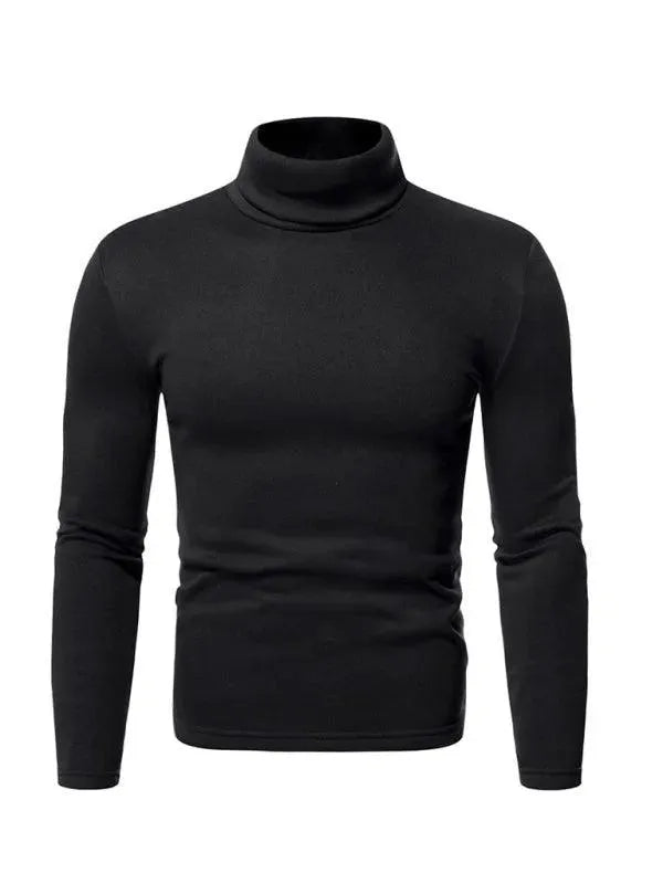 Men’s Fleece Turtleneck Pullover Sweater – Warm Knit