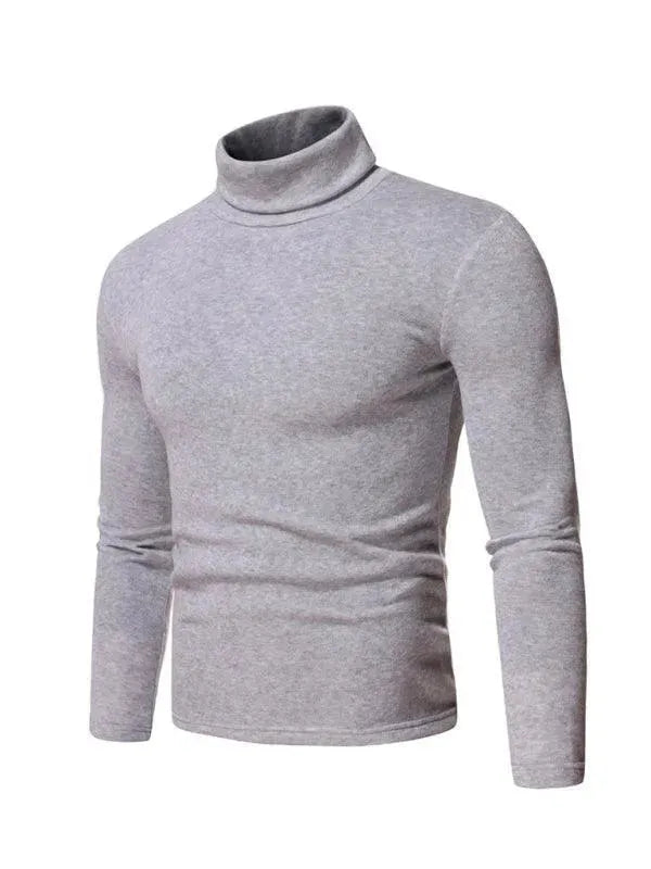 Men’s Fleece Turtleneck Pullover Sweater – Warm Knit