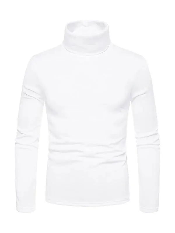 Men’s Fleece Turtleneck Pullover Sweater – Warm Knit