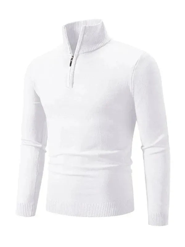 Men’s Half-Zip Turtleneck Pullover Sweater – Knit