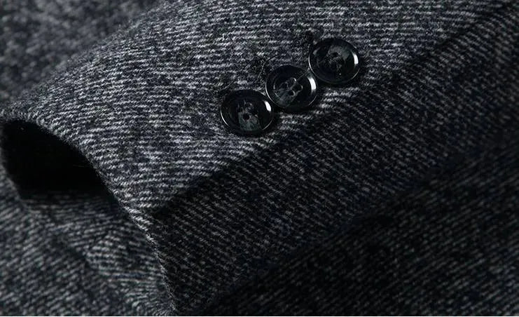 Men's Herringbone Overcoat Tailored Classic Style