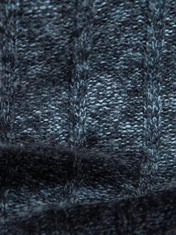 Men’s Quarter-Zip Pullover Sweater – Stand Collar Knit