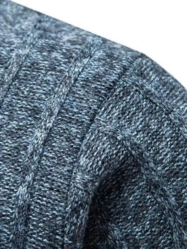 Men’s Quarter-Zip Pullover Sweater – Stand Collar Knit