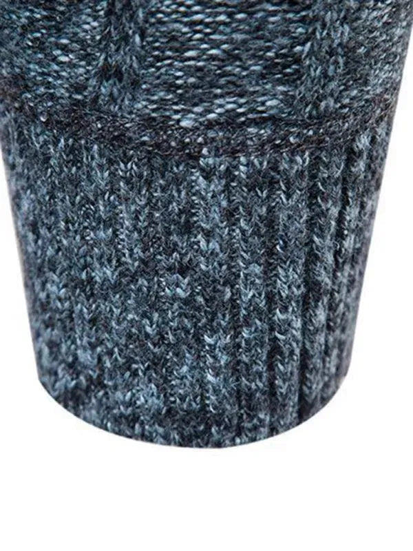 Men’s Quarter-Zip Pullover Sweater – Stand Collar Knit