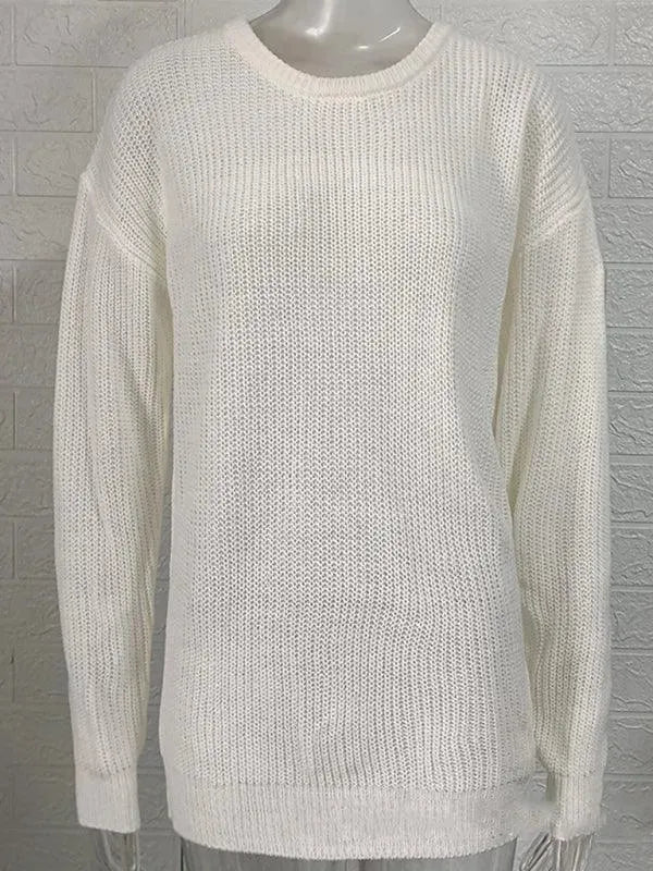 Men’s Relaxed Crew-Neck Pullover Sweater – Knit