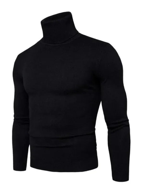 Men’s Slim Fit Turtleneck Pullover Sweater – Knit