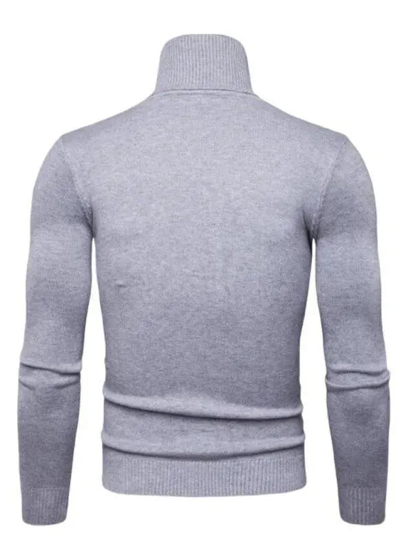 Men’s Slim Fit Turtleneck Pullover Sweater – Knit